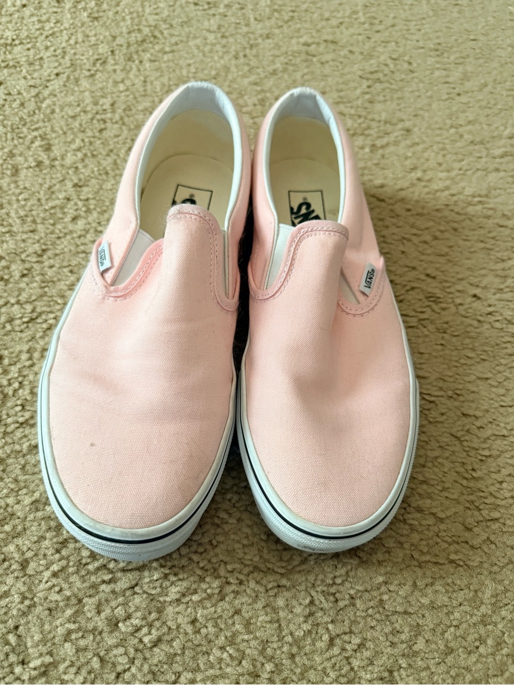 Vans Women’s Slip-On Sneakers in Pink Canvas